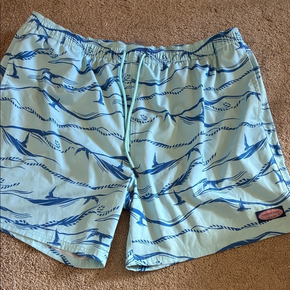 Vineyard Vines 7" Chappy Swim Trunks Ocean Breeze Ropes Print - XXL